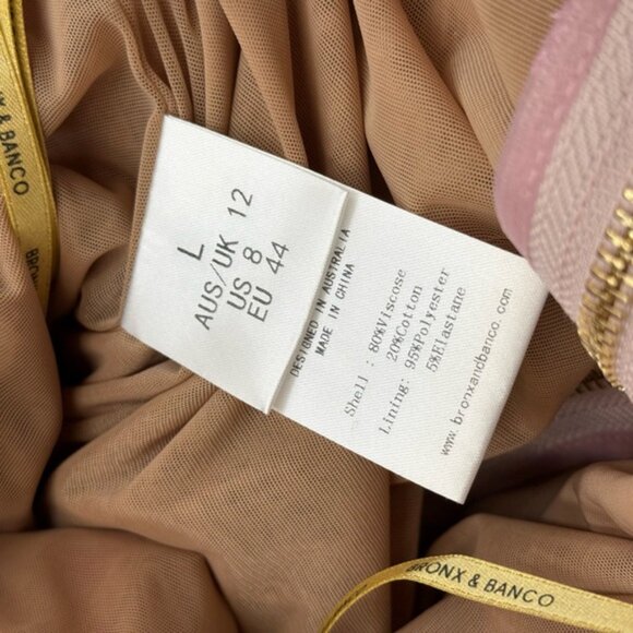 🆕 BRONX & BANCO 🧿 NWOT Jasmine Pastel Pink Multi Two Piece Set, Sz L / US 8 - Picture 16 of 16